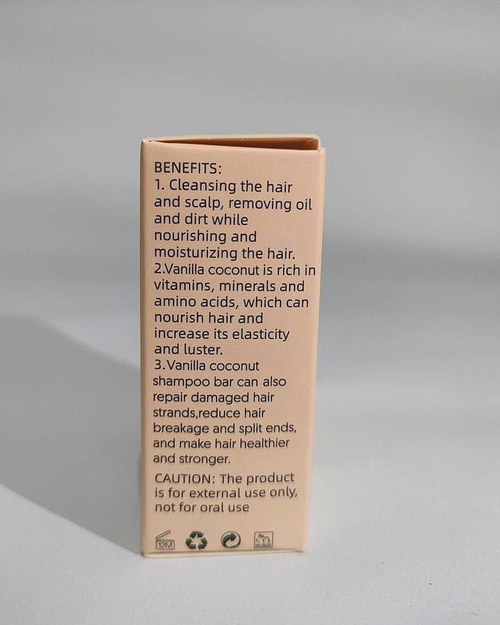 Vanilla Coconut Shampoo Bar - Natural Hair Care for Silky Smoothness, Nourishment, and Volume - Paraben-Free - Tropical Scent Suitable for All Hair Types, 3.2 Oz