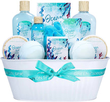 Bath Gift Baskets for Women - 12 Pcs Ocean Spa Gift Sets, Luxury Mothers Day Gifts for Mom