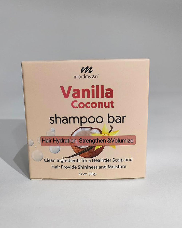 Vanilla Coconut Shampoo Bar - Natural Hair Care for Silky Smoothness, Nourishment, and Volume - Paraben-Free - Tropical Scent Suitable for All Hair Types, 3.2 Oz