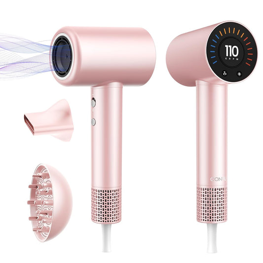 Hair Dryer, 110000 RPM Fast Drying Blow Dryer with Magnetic Diffuser and Concentrator, Professional Lightweight Ionic Hair Dryer for Women and Men
