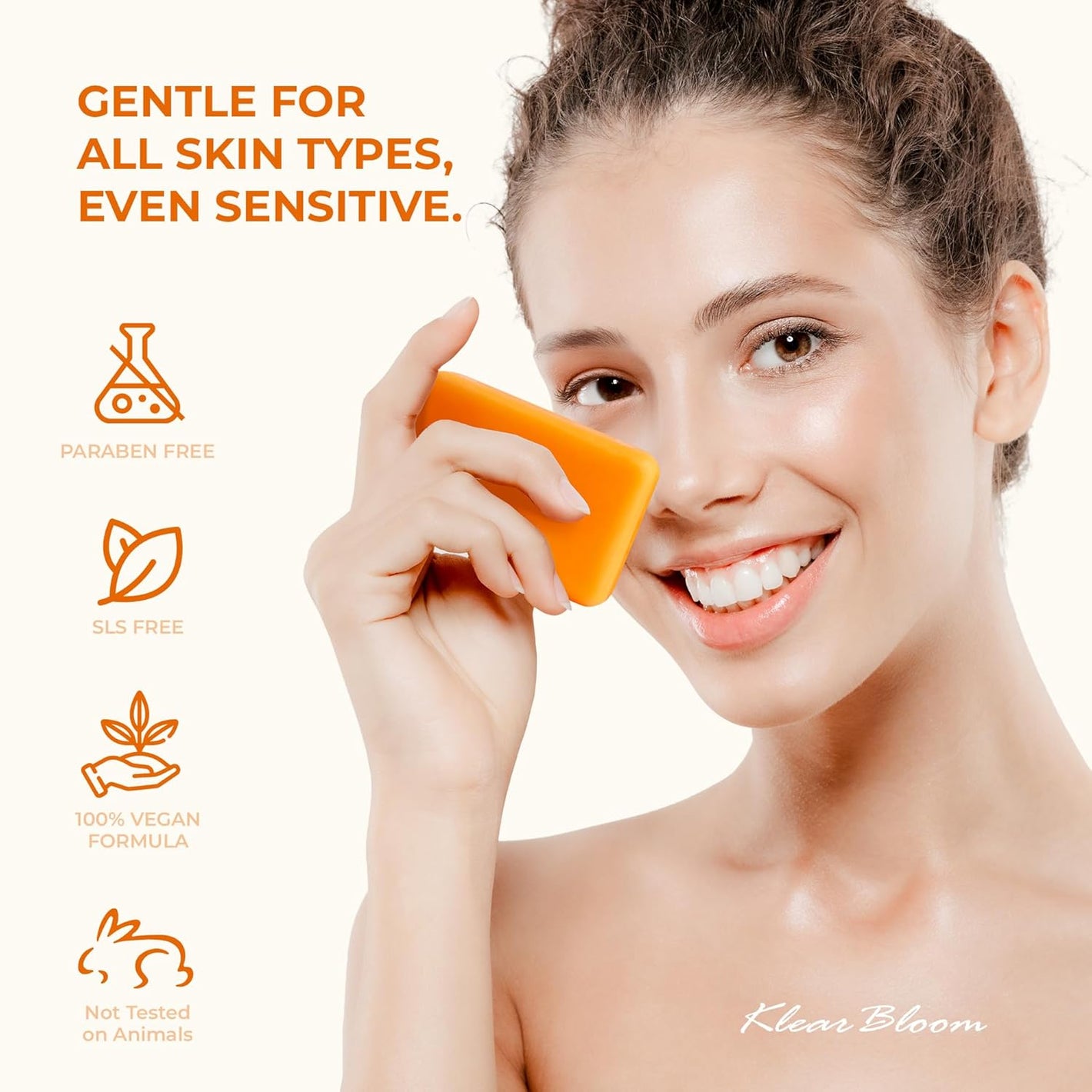 Kojic Acid Soap, Turmeric Soap Bar for Dark Spots Brightening & Moisturizing with Collagen, Vitamin E, Retinol, Hyaluronic Acid, Shea Butter, Paraben & Sulfate-Free 105G X 2 Bars
