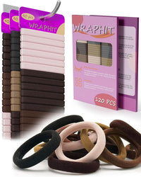 120Pc Hair Ties No Damage Snag Free for Thick Hair, Seamless No Pull Elastic Ponytail Holders for Women Girls(Classic 5 Colors)