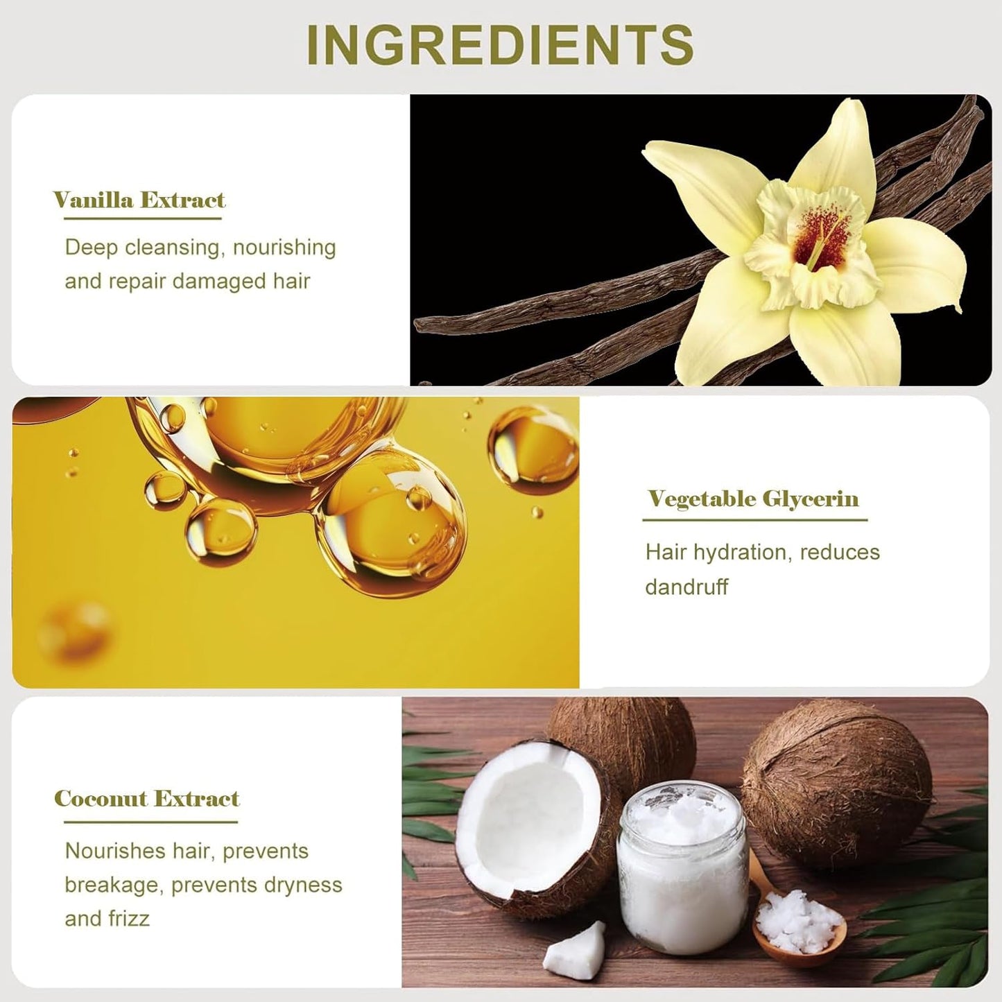 Vanilla Coconut Shampoo Bar - Natural Hair Care for Silky Smoothness, Nourishment, and Volume - Paraben-Free - Tropical Scent Suitable for All Hair Types, 3.2 Oz