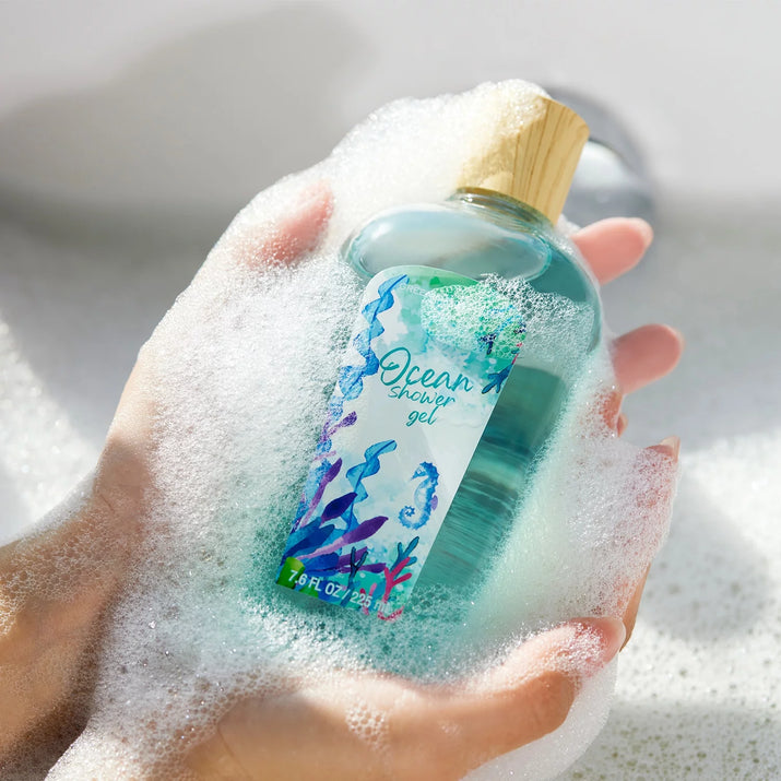 Bath Gift Baskets for Women - 12 Pcs Ocean Spa Gift Sets, Luxury Mothers Day Gifts for Mom