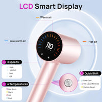 Hair Dryer, 110000 RPM Fast Drying Blow Dryer with Magnetic Diffuser and Concentrator, Professional Lightweight Ionic Hair Dryer for Women and Men