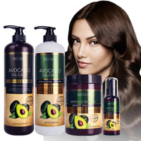 Avocado Oil Hair Care Set, Moisturizing Shampoo and Conditioner with Collagen, Hair Mask, Smooth and Repair Treatment, 33.8 Fl Oz, Hair Serum 3.51 Oz