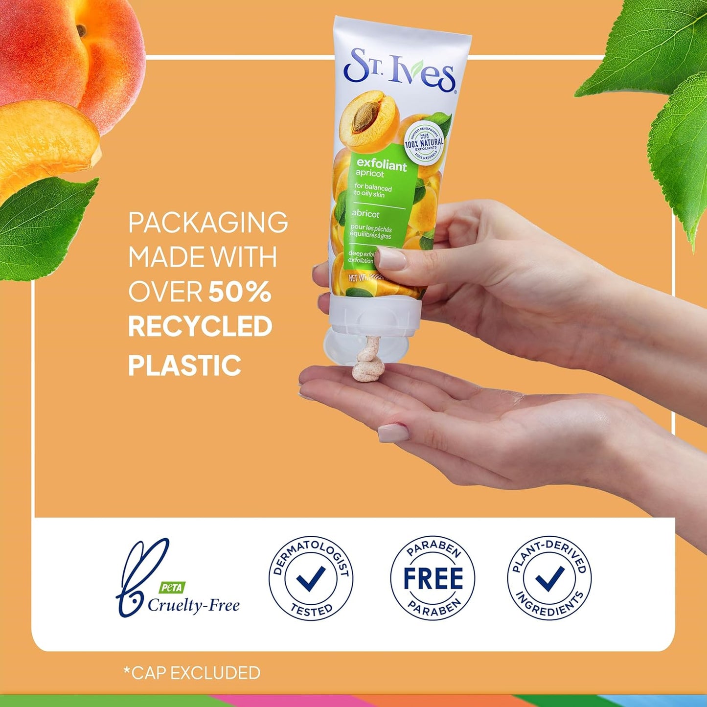 Fresh Skin Apricot Face Scrub, Deep Exfoliating Skin Care for Clean and Radiant Complexion, Oil-Free Formula with 100% Natural Exfoliants, 6 Oz, Pack of 6