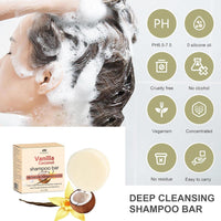 Vanilla Coconut Shampoo Bar - Natural Hair Care for Silky Smoothness, Nourishment, and Volume - Paraben-Free - Tropical Scent Suitable for All Hair Types, 3.2 Oz