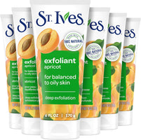 Fresh Skin Apricot Face Scrub, Deep Exfoliating Skin Care for Clean and Radiant Complexion, Oil-Free Formula with 100% Natural Exfoliants, 6 Oz, Pack of 6