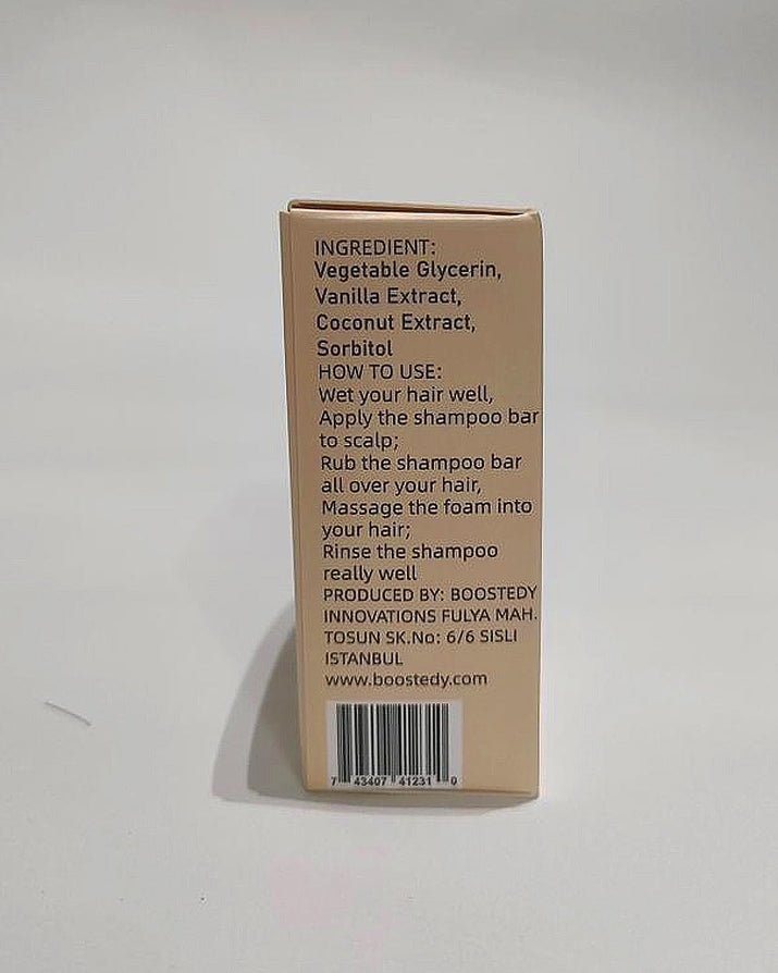 Vanilla Coconut Shampoo Bar - Natural Hair Care for Silky Smoothness, Nourishment, and Volume - Paraben-Free - Tropical Scent Suitable for All Hair Types, 3.2 Oz