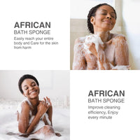3 Pieces African Bath Sponge African Net Long Net Bath Sponge Exfoliating Shower Body Scrubber Back Scrubber Skin Smoother,Great for Daily Use (Pink,Yellow,Purple)