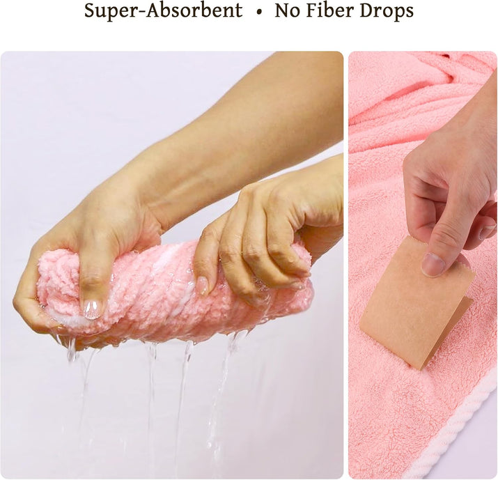Towel Wrap Women Shower Robe Adjustable Closure Bathrobe with Hair Drying Towel & Spa Wraps
